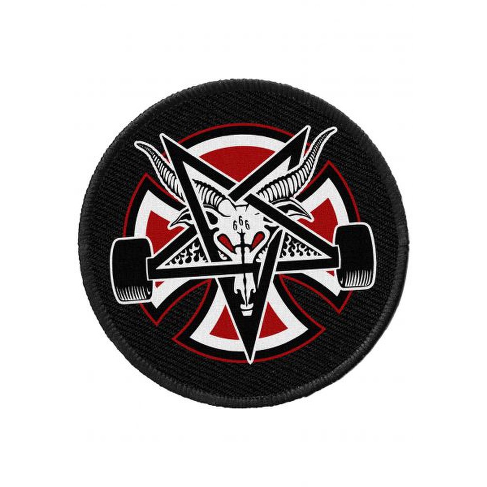 Čierna nášivka Thrasher Pentagram s dizajnom Skate Goat - TH44642620.