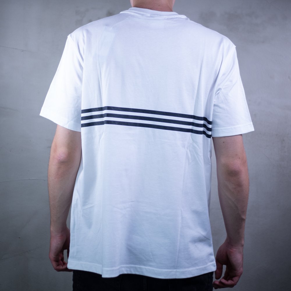 Pánske biele bavlnené tričko značky adidas Originals Outline TRF s