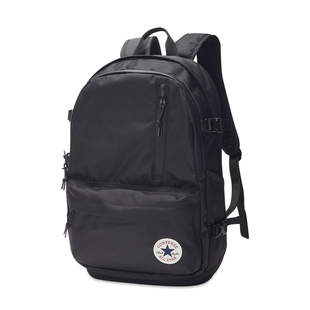 Čierny školský batoh od Converse model Straight Edge má vystužené