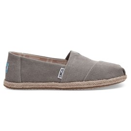 Toms Drizzle Grey Washed Canvas Alpargata