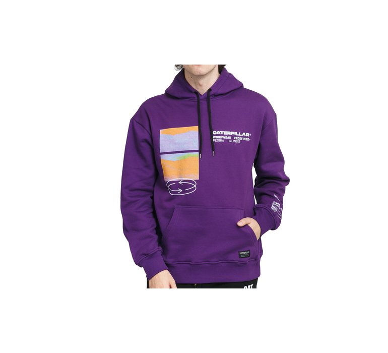 Caterpillar Fashion Pocket Hoodie Purple