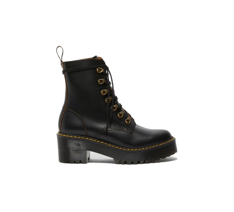 Dr. Martens Leona Vintage Smoothe Leather Heeled Boots