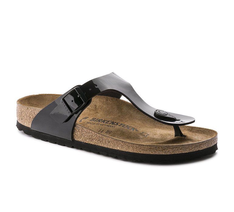 Birkenstock Gizeh BF Patent Black Narrow Fit