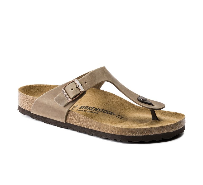 Birkenstock Gizeh NU Oiled Tabacco Brown Narrow Fit