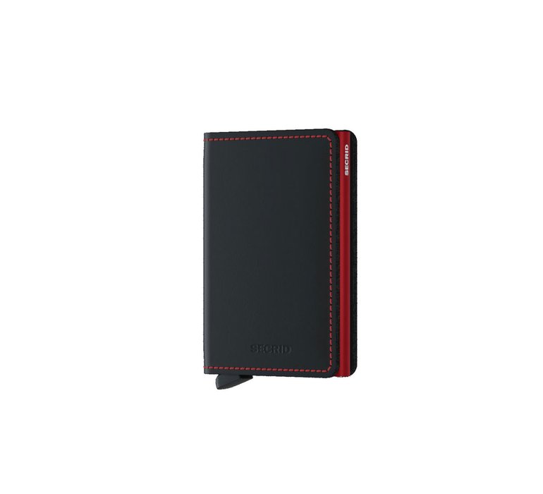 Secrid Slimwallet Matte Black & Red