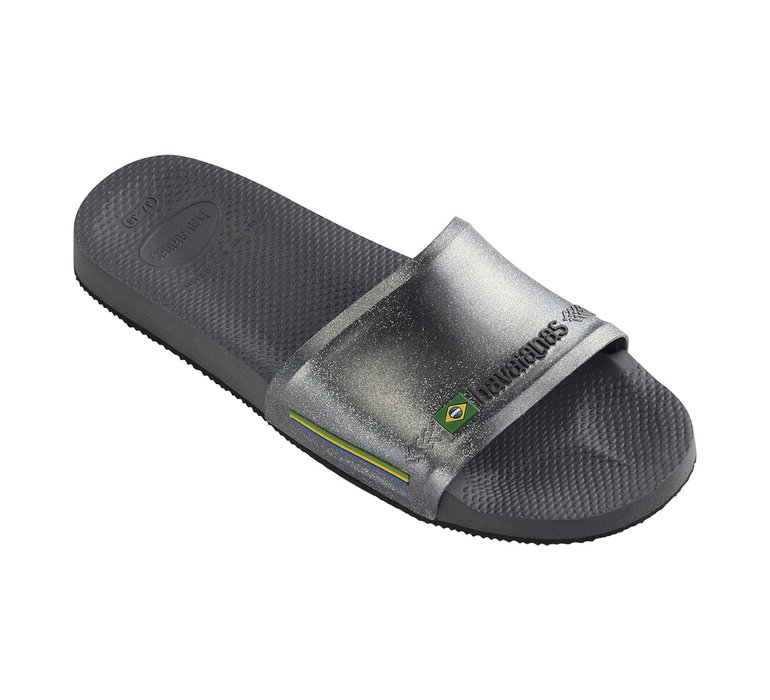 Havaianas Slide Brasil New Graphite