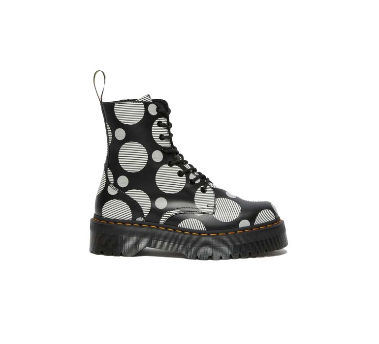 Dr. Martens Jadon Polka Dot Smooth Leather Platform Boots