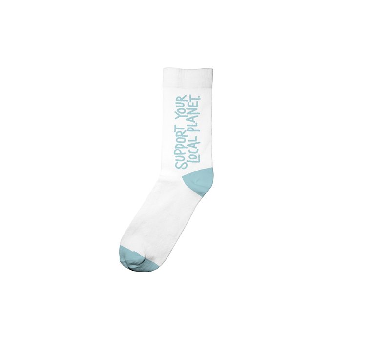 Dedicated Socks Sigtuna Local Planet White