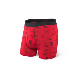 Saxx Platinum Boxer Brief - Red Chopsticks