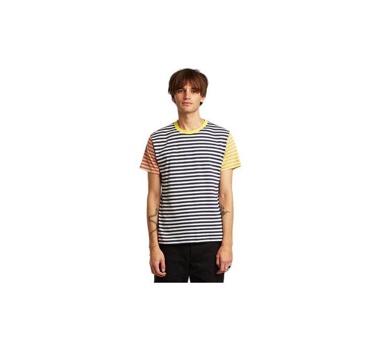 Dedicated T-shirt Stockholm Block Stripes Multi Color