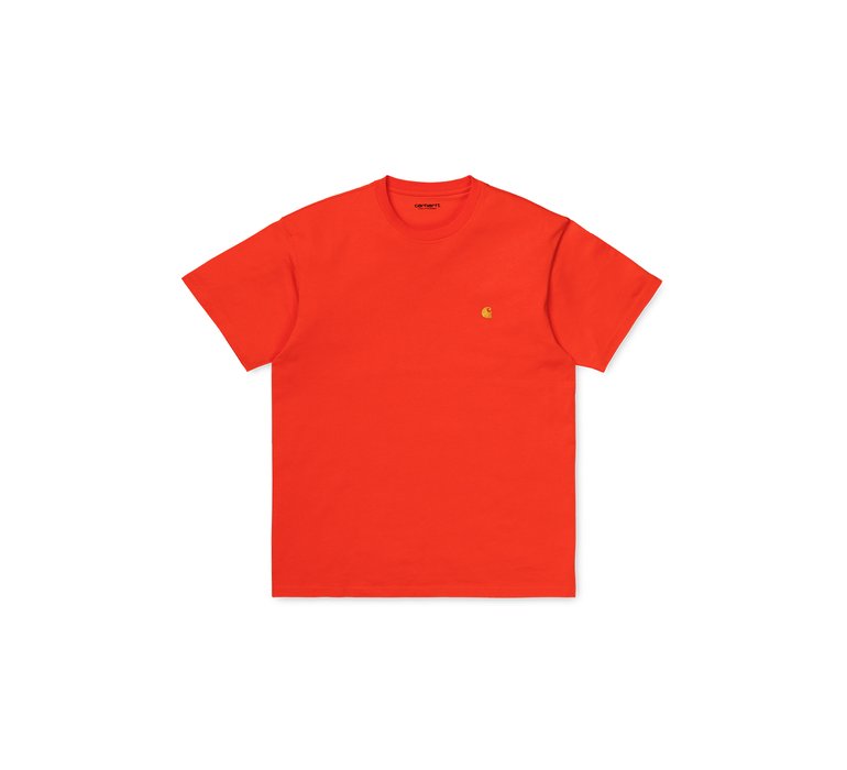 Carhartt WIP S/S Chase T-Shirt Safety Orange / Gold