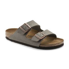 Birkenstock Arizona Nubuck Stone Narrow Fit