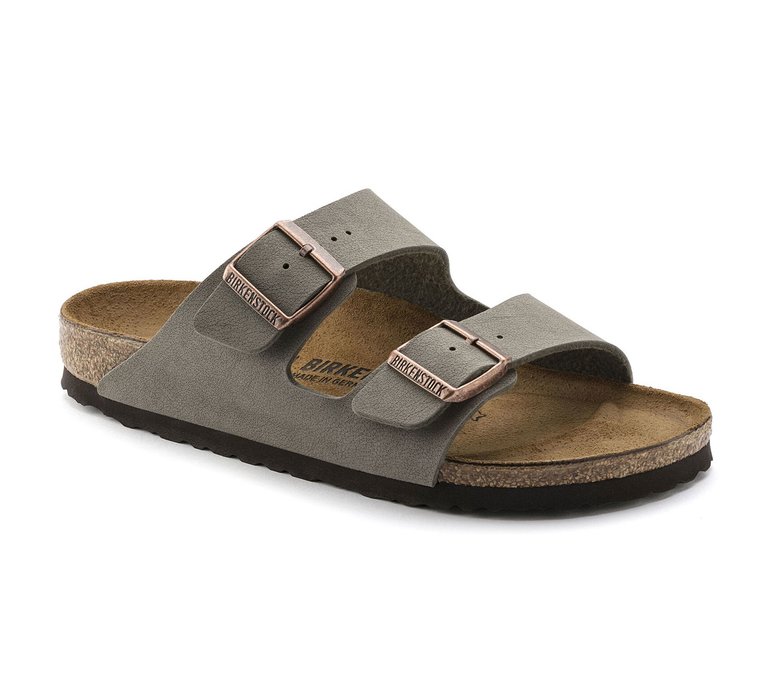 Birkenstock Arizona Nubuck Stone Narrow Fit