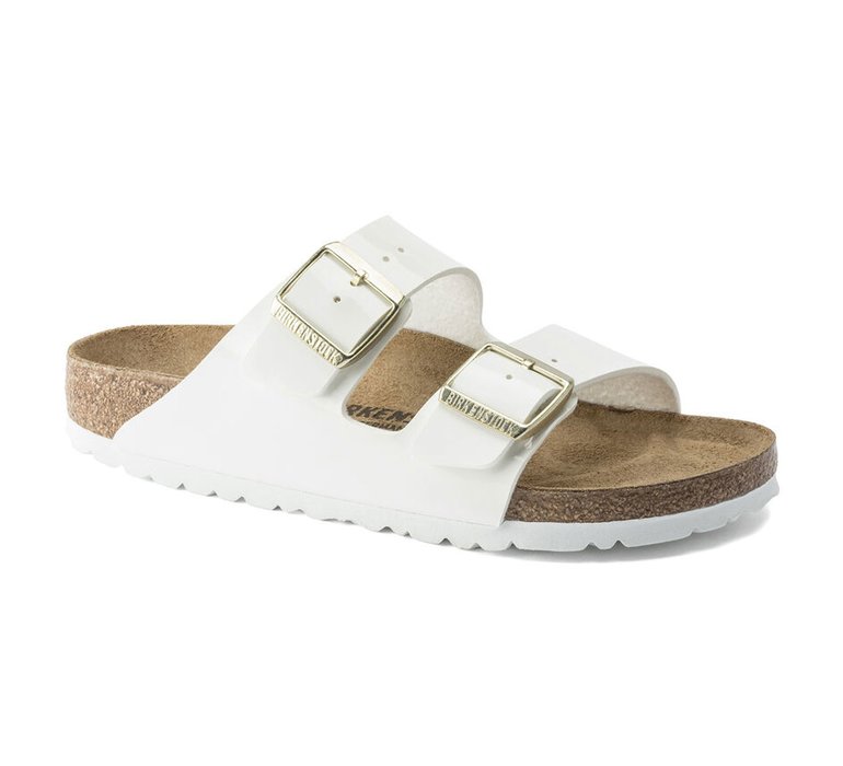 Birkenstock Arizona BF Patent White Narrow Fit