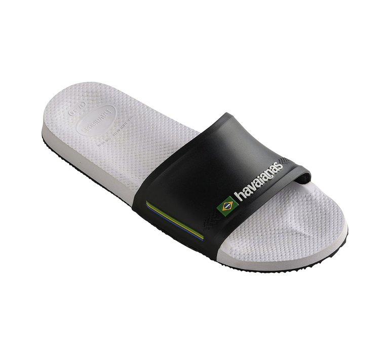 Havaianas Slide Brasil White/Black