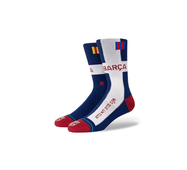 Stance Futbol Club Barcelona Cross Crew Socks