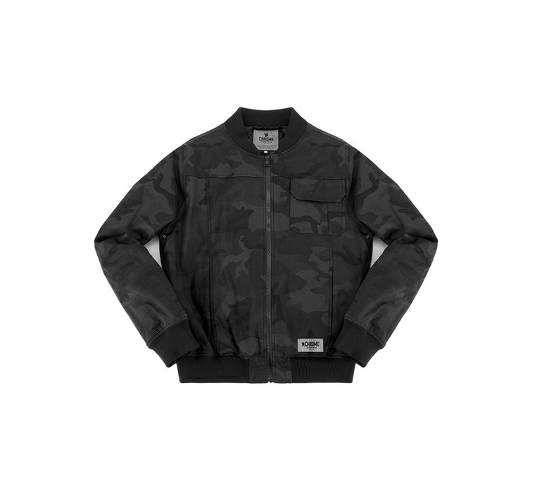 Chrome Industries Utility Bomber Jacket Black Camo