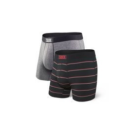 Saxx Vibe 2 Pack Boxer Brief Gray Shallow Stripe