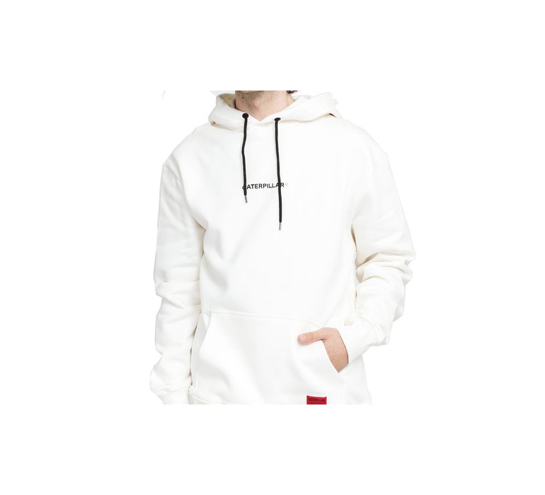 Caterpillar Double Print Hoodie White