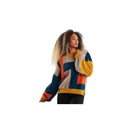 Dedicated Sweater Knitted Rutbo Blocks Multi Color