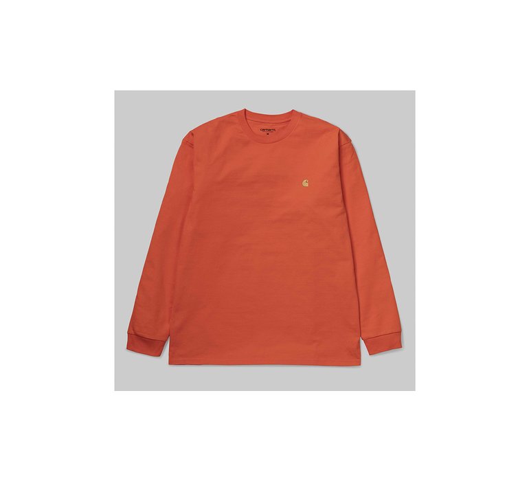 Carhartt WIP L/S Chase T-Shirt Pepper Gold