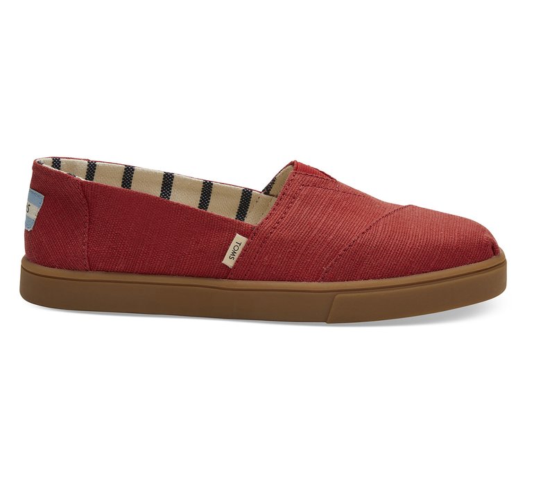 Toms Red Canvas Women's Cupsole Alpargatas