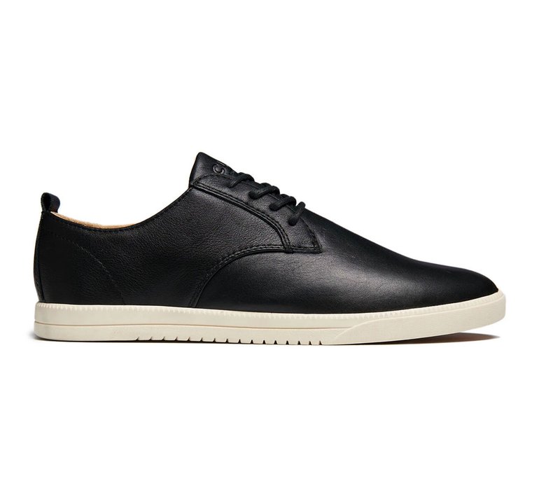 Clae Ellington Black Milled Leather