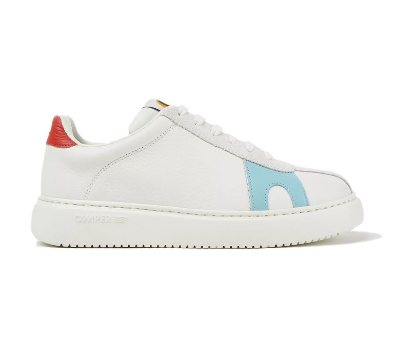 Camper Twins Suede And Leather White Sneakers