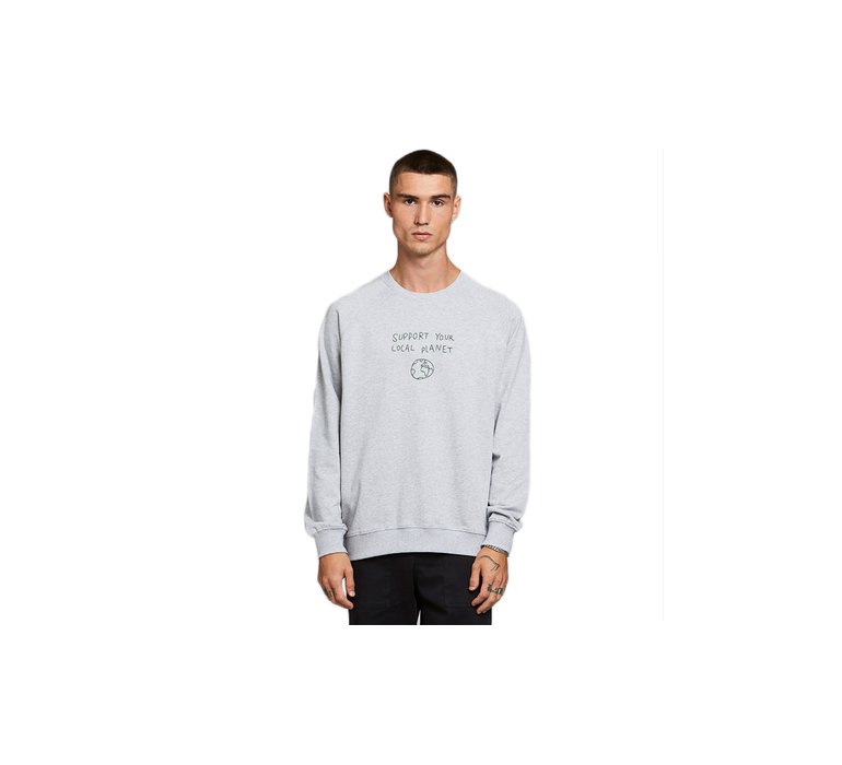 Dedicated Sweatshirt Malmoe Local Planet Grey Melange