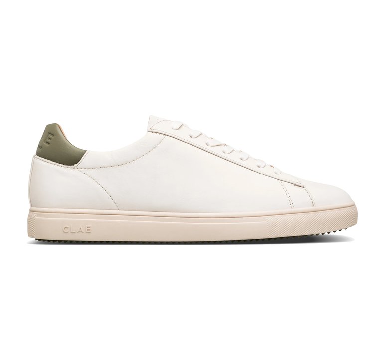 Clae Bradley Off-White Leather Olive