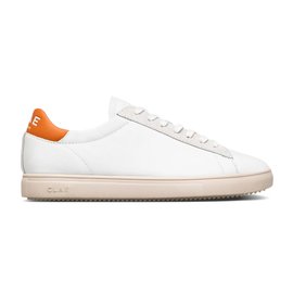 Clae Bradley California White Leather Tangerine