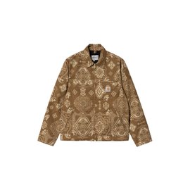 Carhartt WIP Detroit Jacket Black Verse Print Hamilton Brown