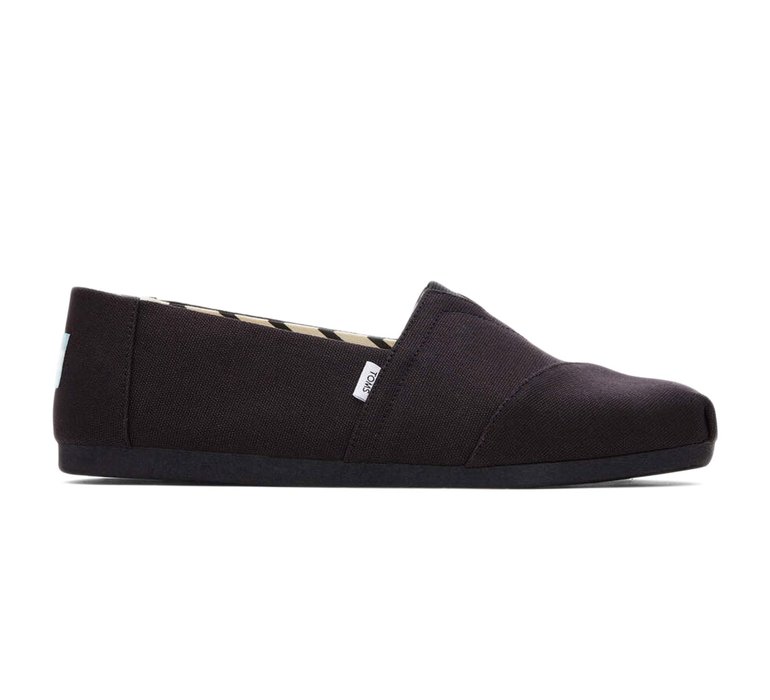 Toms Alpargata Black/Black Recycled Cotton Canvas 