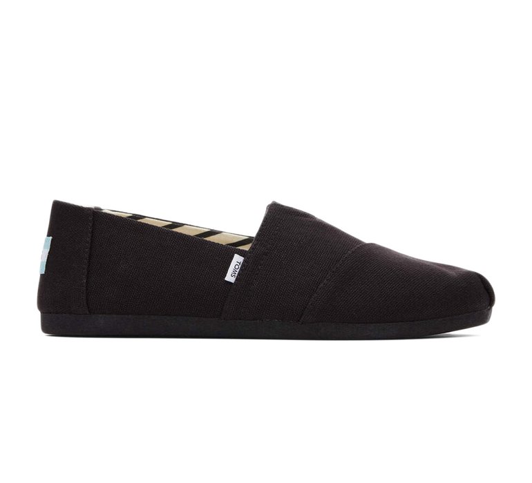 Toms Alpargata Black/Black Recycled Cotton Canvas Wmn