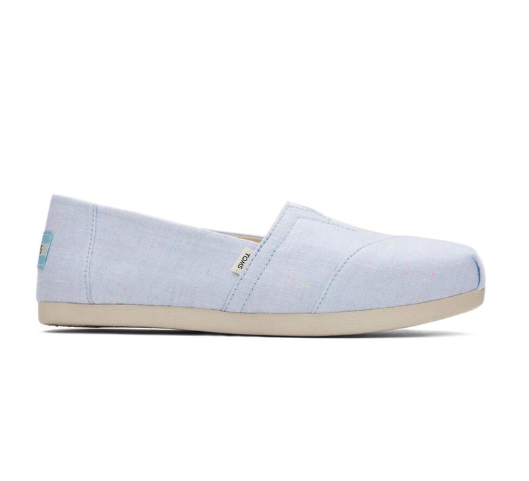 Toms Alpargata Light Blue Speckled Linene Wmn