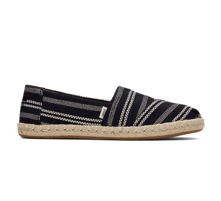 Toms Alpargata Rope Black Global Stripe Wmns