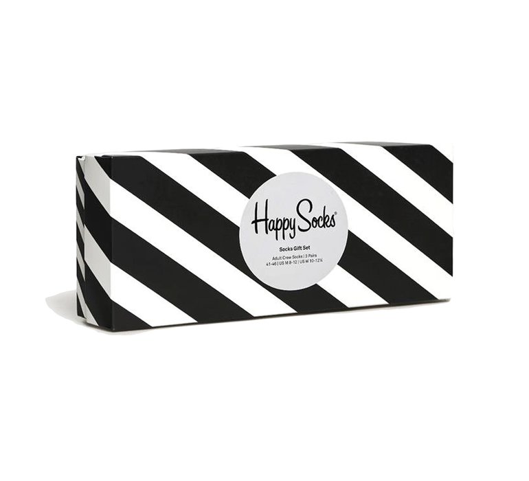 Happy Socks Black and White Gifts Box 4-Pack