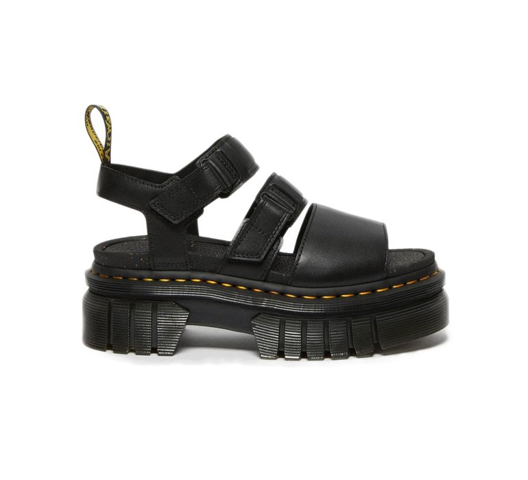 Dr. Martens Ricki Nappa Lux Leather3-Strap Platform Sandals