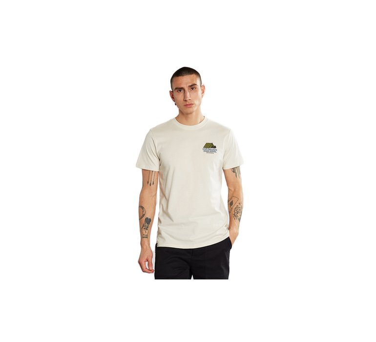 Dedicated T-shirt Stockholm Five Billion Oat White