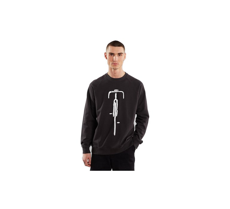 Dedicated Sweatshirt Malmoe Bike Front Charcoal