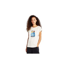 Dedicated T-shirt Visby Dance First Oat White