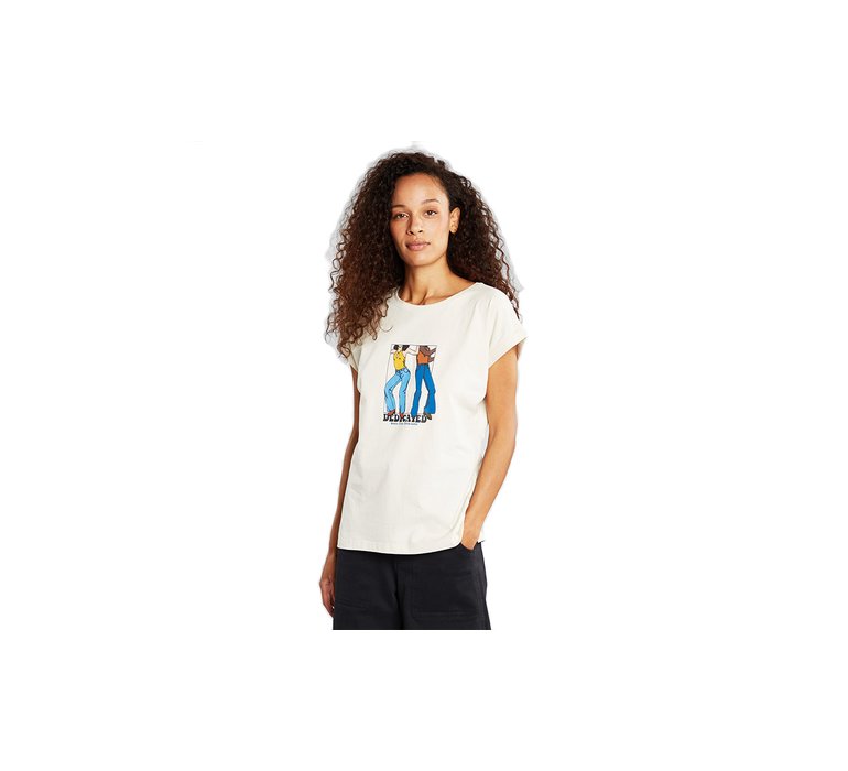 Dedicated T-shirt Visby Dance First Oat White