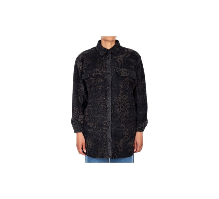 IrieDaily Fluffle Overshirt Black-anthra