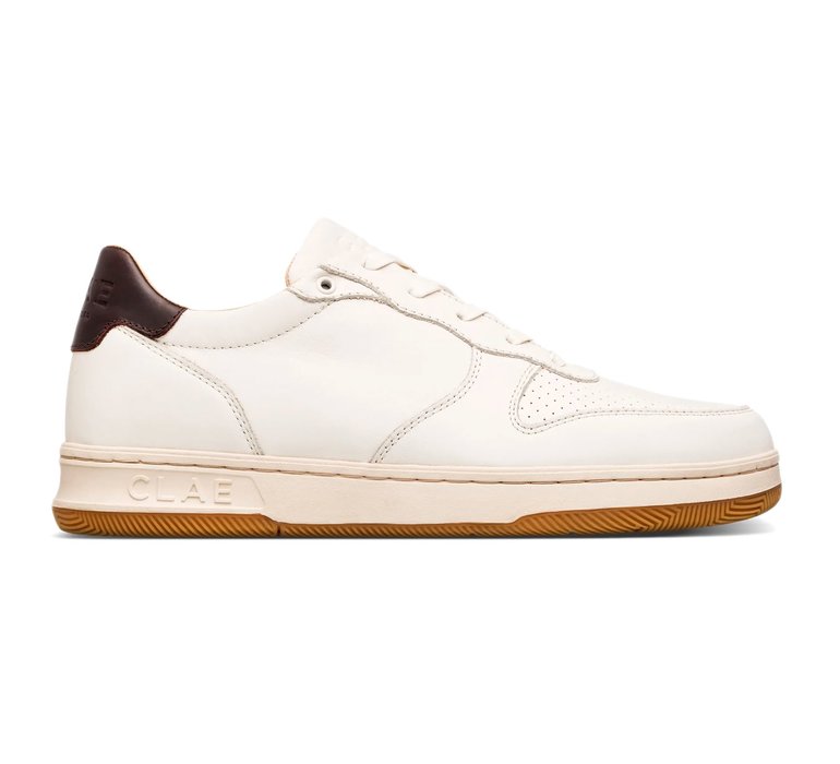 Clae Bradley Malone Off-White Leather Mineral Walrus Brown