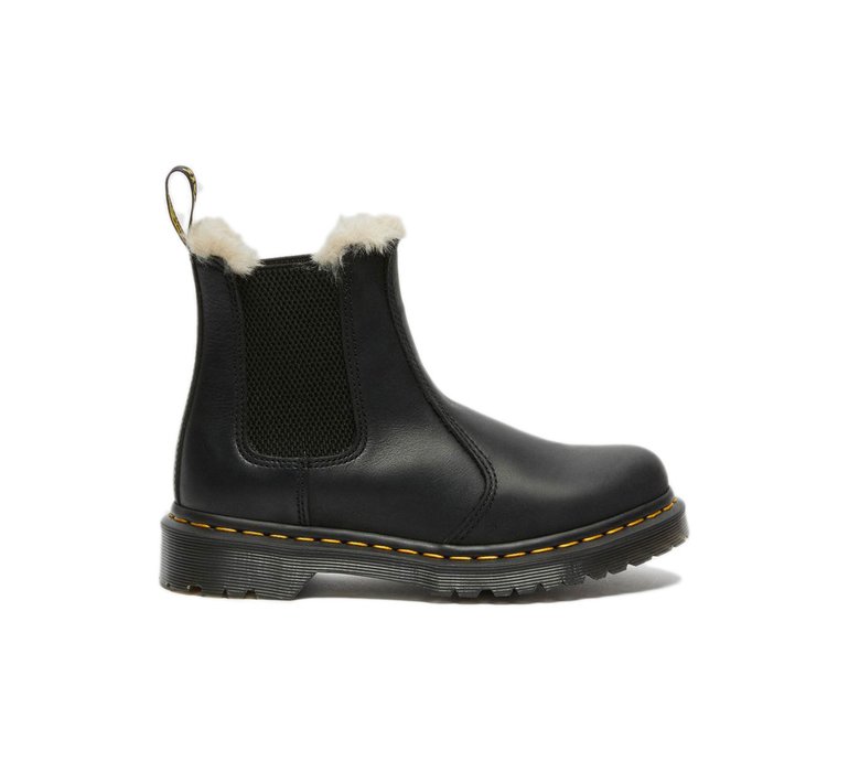 Dr. Martens - 2976 Leonore - Bottines Chelsea Doublées De Fausse Fourrure Marron Fonce