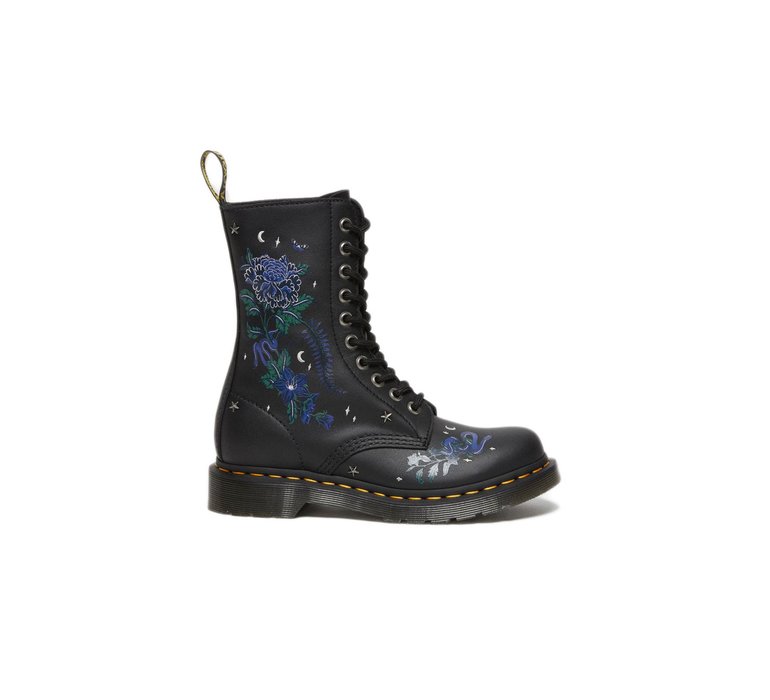 Dr. Martens 1490 Pascal Mystic Floral Leather Mid-calf Boots