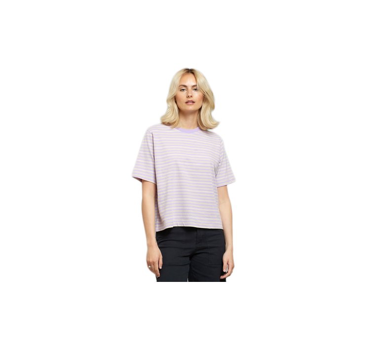 Dedicated T-shirt Vadstena Rose Purple/Vanilla White