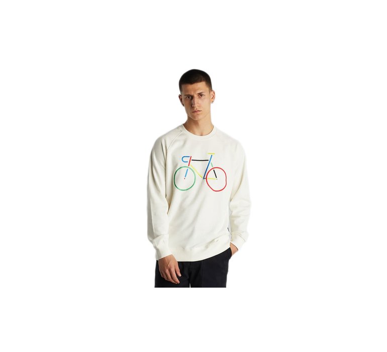 Dedicated Sweatshirt Malmoe Color Bike Off-White