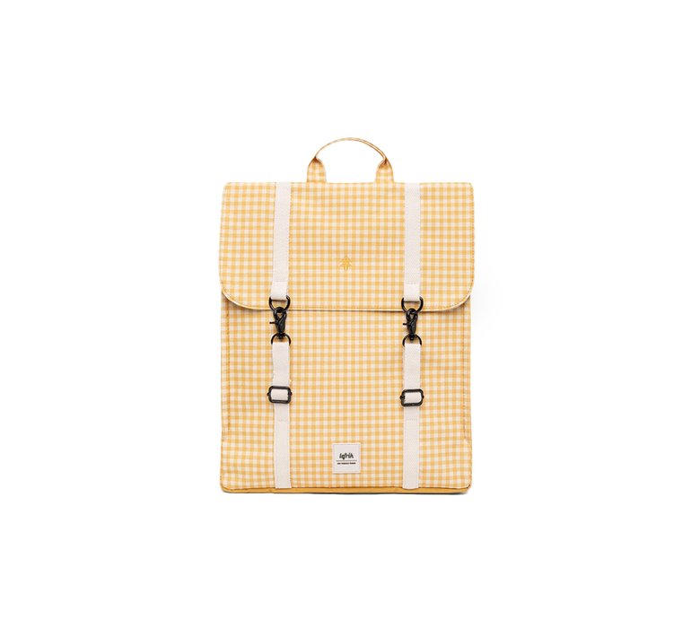 Lefrik Handy Backpack Printed Vichy Mustard