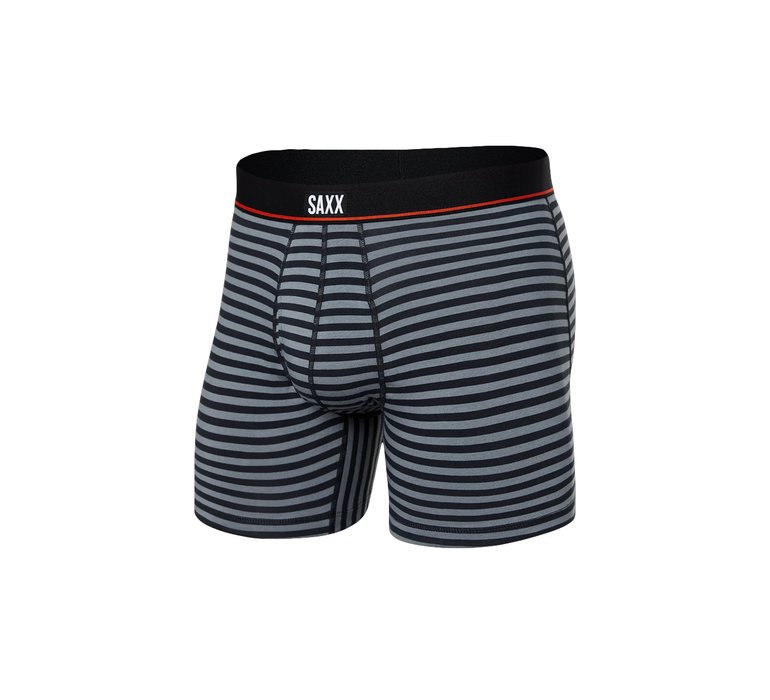 Saxx Non-Stop Stretch Boxer Brief Hiker Stripe- Grey